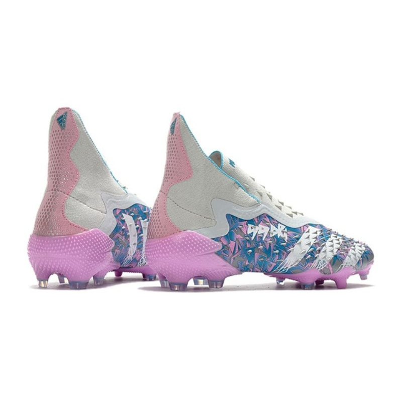 Chuteira Adidas Predator Freak+ Campo FG - Branco/Rosa